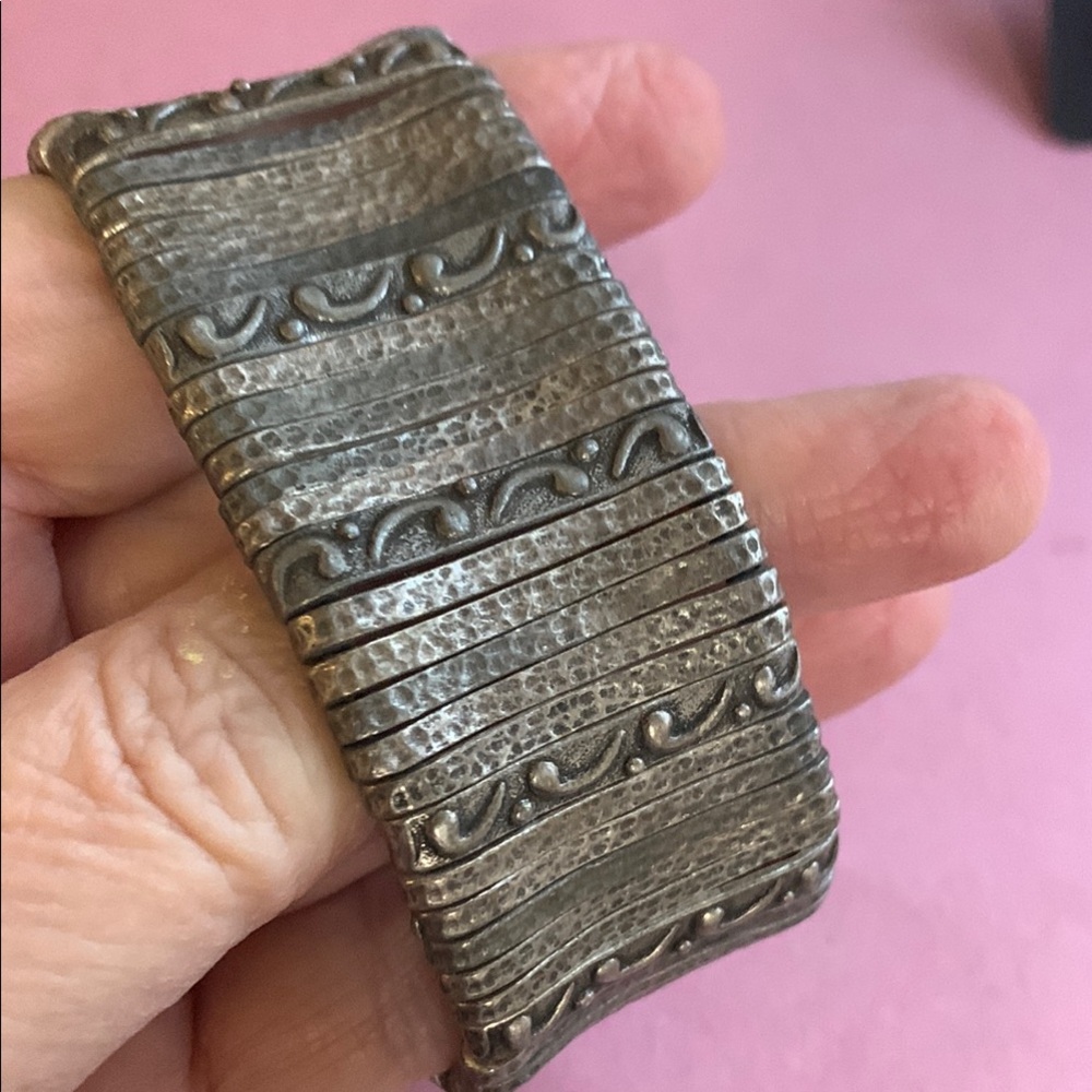 Silver Textured Bracelet - Picture 13 of 13